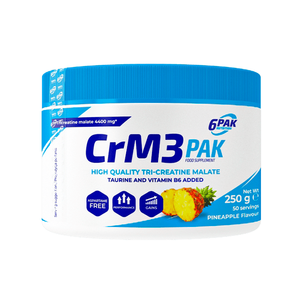 6PAK CrM3 PAK Creatine Powder, Pineapple - 250 g