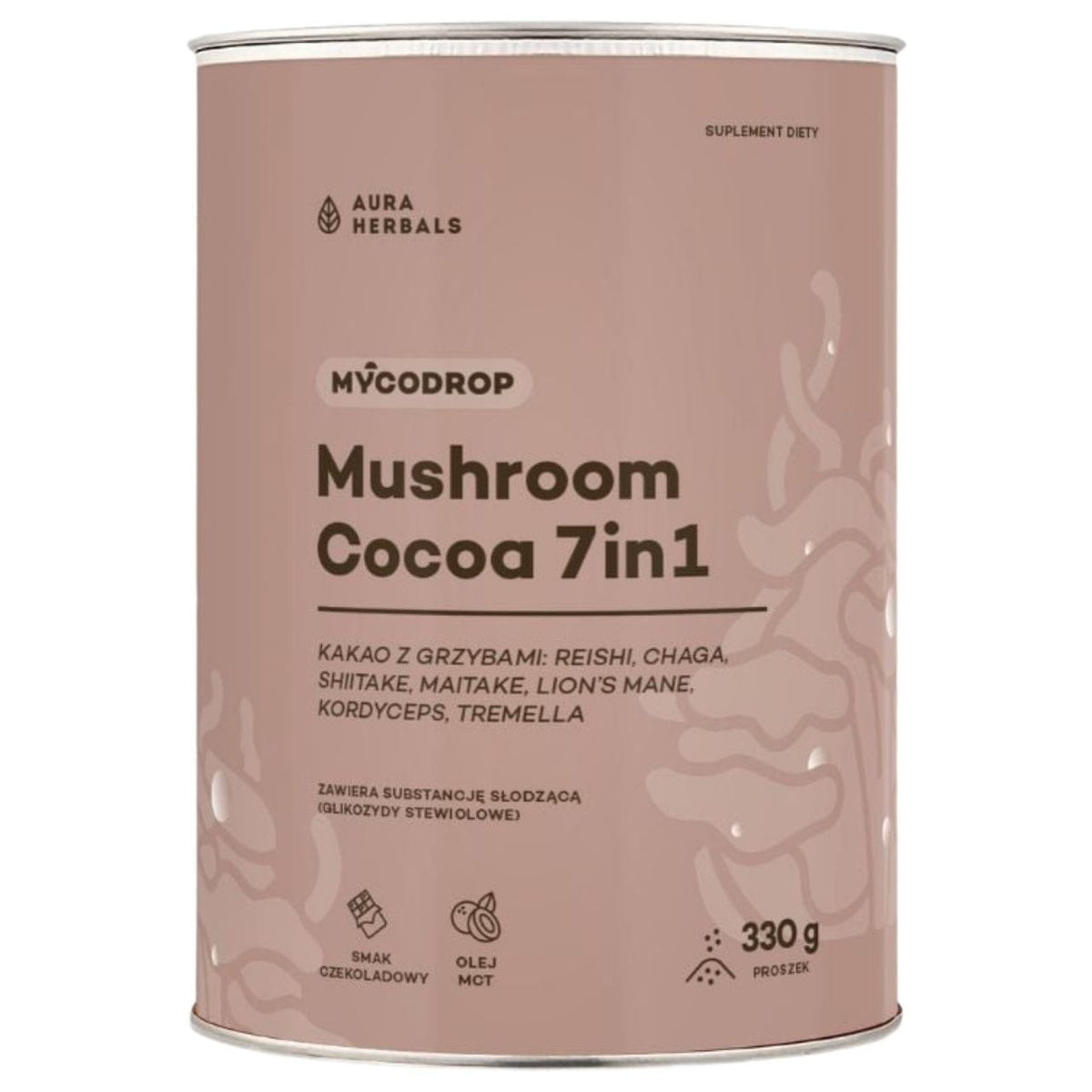 Aura Herbals Mycodrop 7-in-1 Pilz-Kakao - 330 g