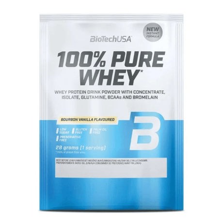 BioTech USA 100% Pure Whey, Bourbon Vanilla Flavoured - 28 g