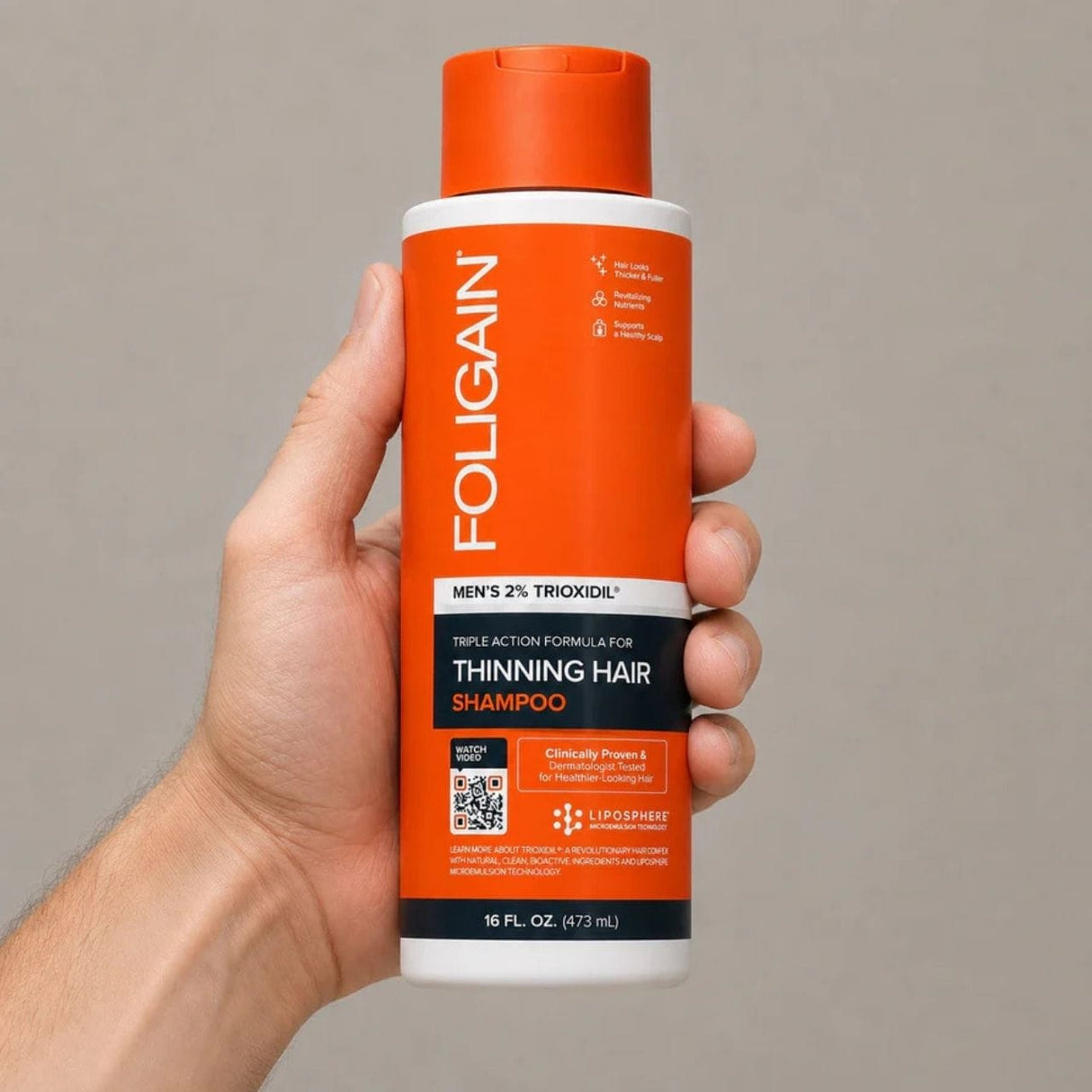 Foligain Triple Action Shampoo for Men - 473 ml