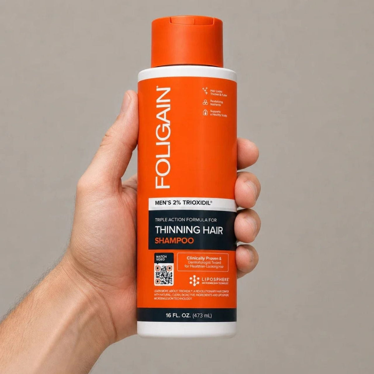Foligain Triple Action Shampoo for Men - 473 ml