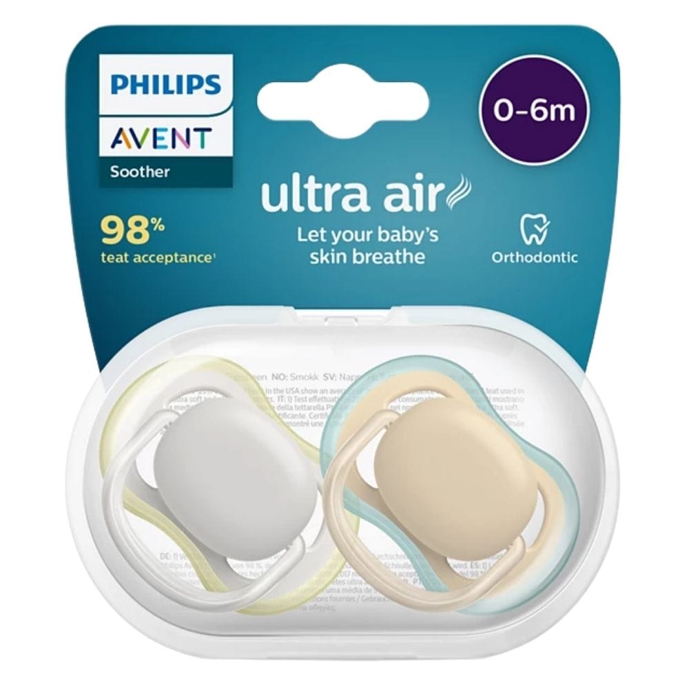Philips Avent Ultra Air Pacifier, 0-6 Months - 2 Pieces