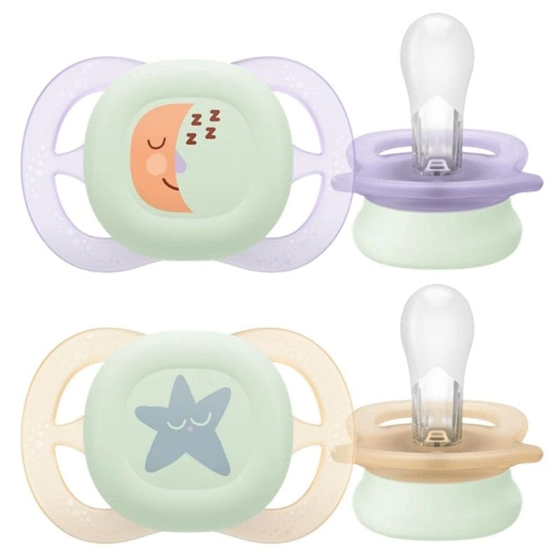 Philips Avent Ultra Start Night, Glow-in-The-Dark Pacifier, 0-2 Months - 2 Pieces