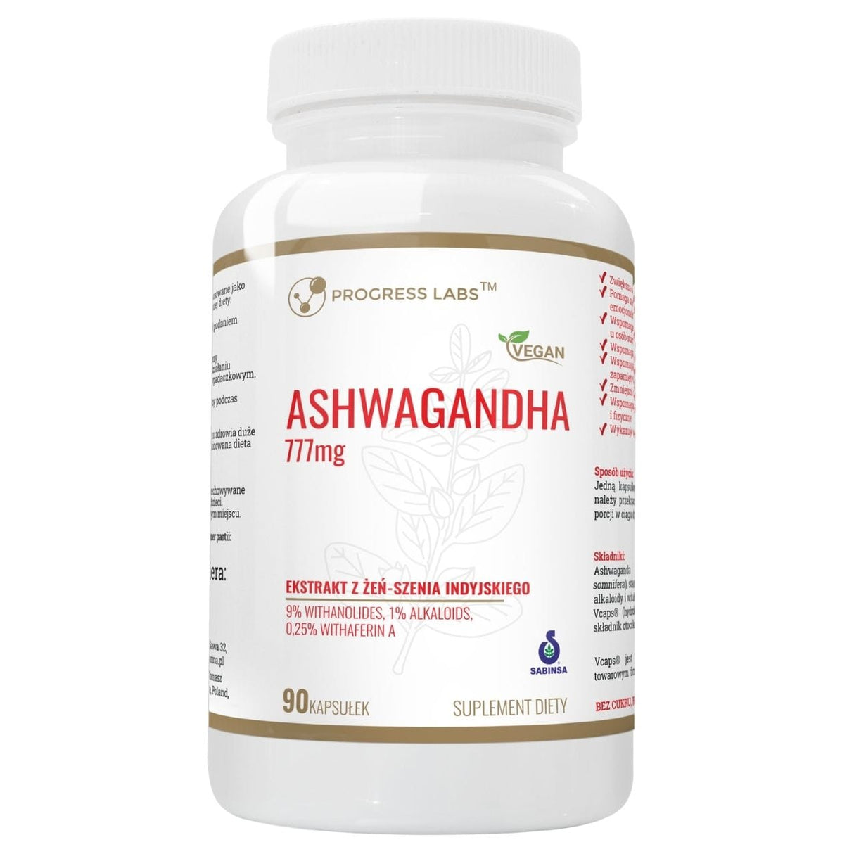 Progress Labs Ashwagandha 777 mg - 90 Capsules