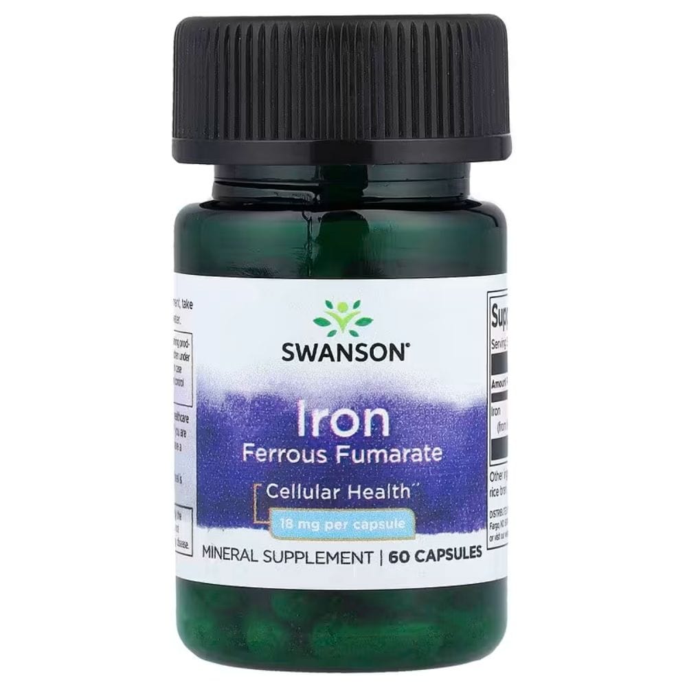 Swanson Iron Fumarate 18 mg - 60 Capsules