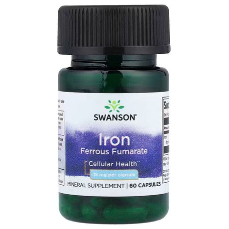 Swanson Iron Fumarate 18 mg - 60 Capsules