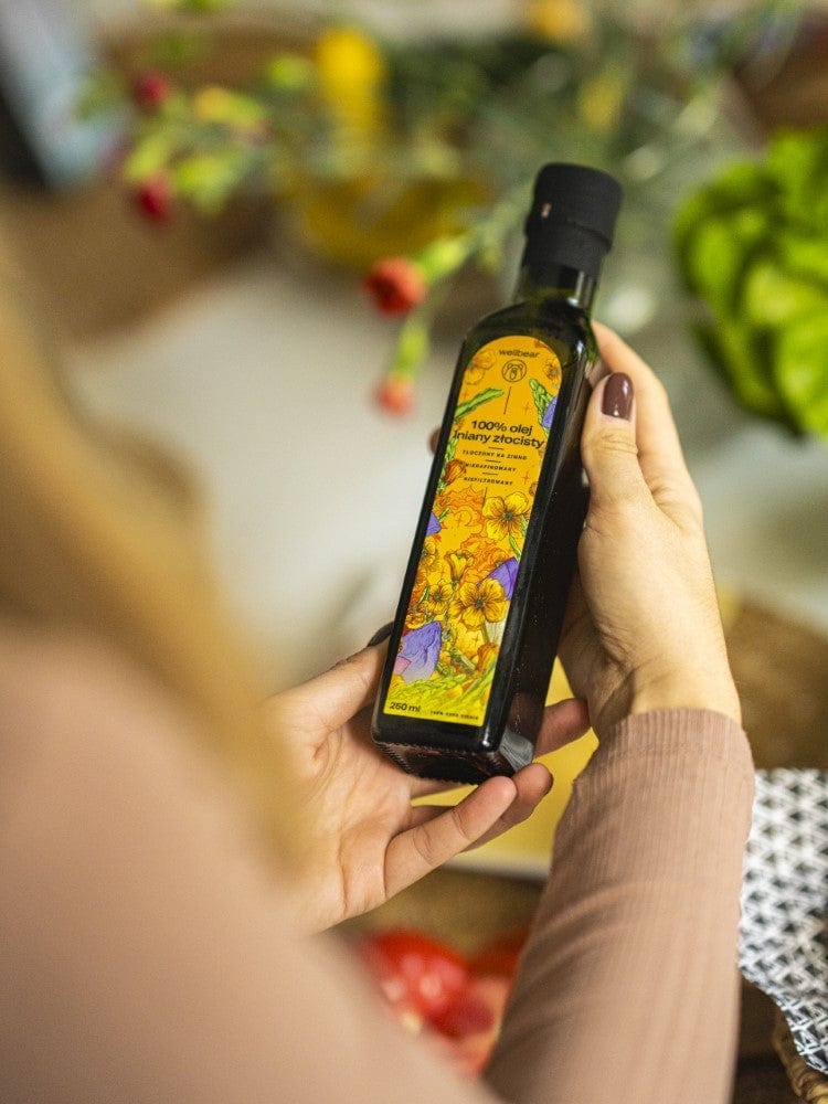 Wellbear Golden Flaxseed Oil Cold Pressed - 250 ml