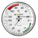 Bilovit Rundes Saunathermometer mit Hygrometer