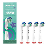 Puries Boost elektrische Zahnbürstenköpfe für Oral-B – 4 Stück