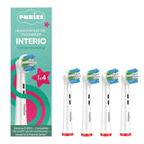 Puries Interio Elektrische Zahnbürstenköpfe für Oral-B – 4 Stück