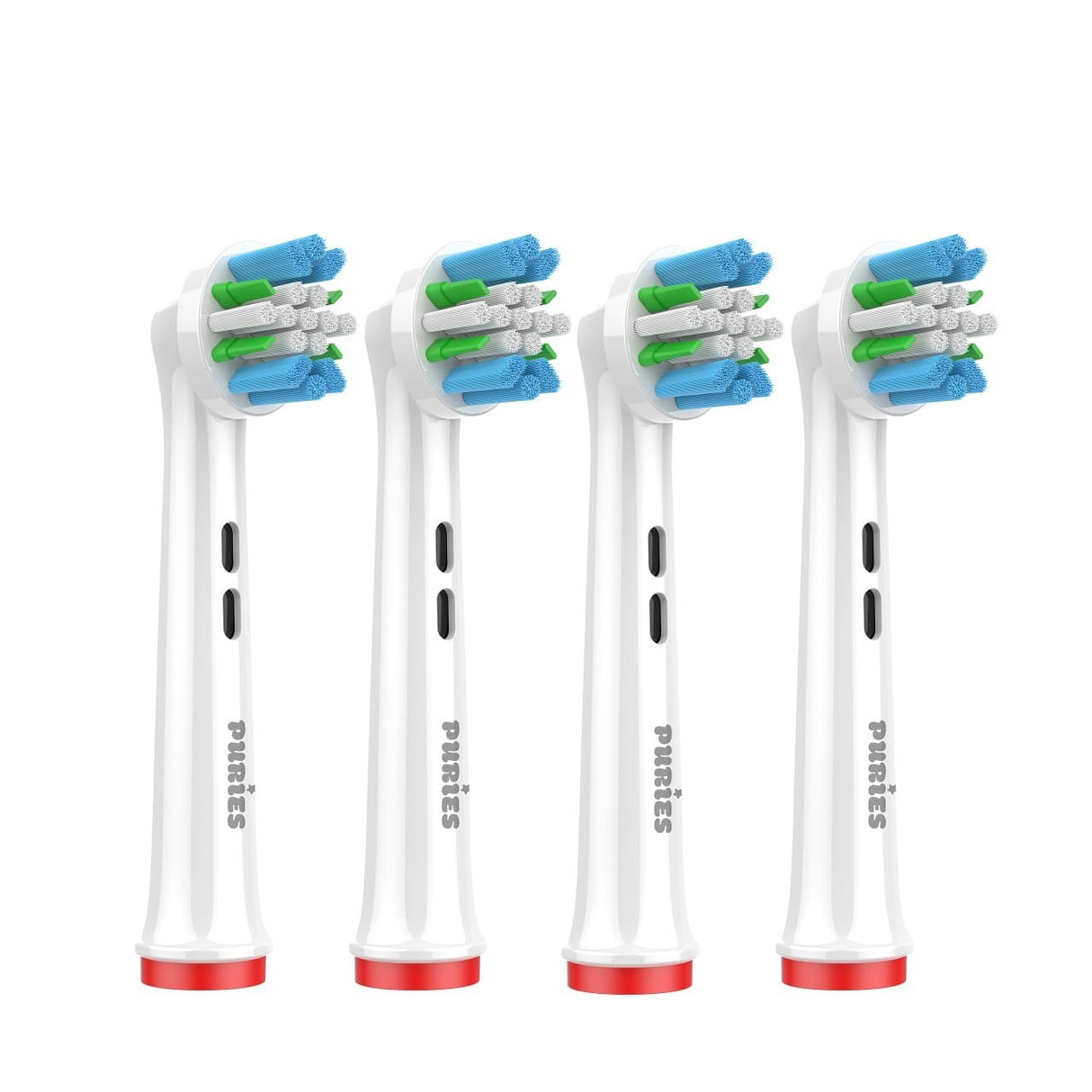 Puries Interio Elektrische Zahnbürstenköpfe für Oral-B – 4 Stück