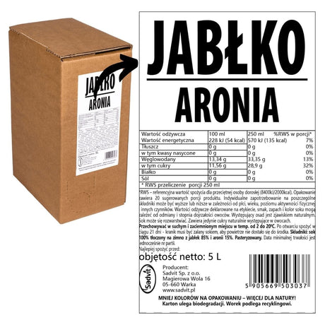 Sadvit Apfel- & Aroniasaft 100% Direktsaft - 5 L