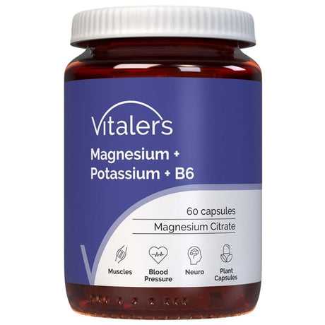 Vitaler's Magnesium 100 mg + Kalium 150 mg + Vitamin B6 6 mg - 60 Kapseln