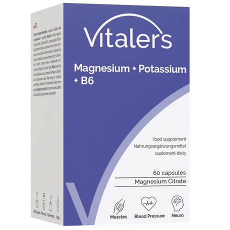 Vitaler's Magnesium 100 mg + Kalium 150 mg + Vitamin B6 6 mg - 60 Kapseln