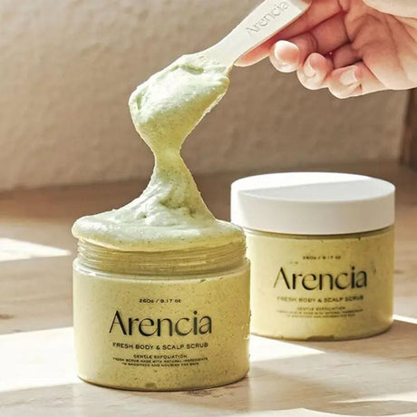 Arencia Fresh Cloud Body & Scalp Scrub, Geranium and Primrose - 260 g