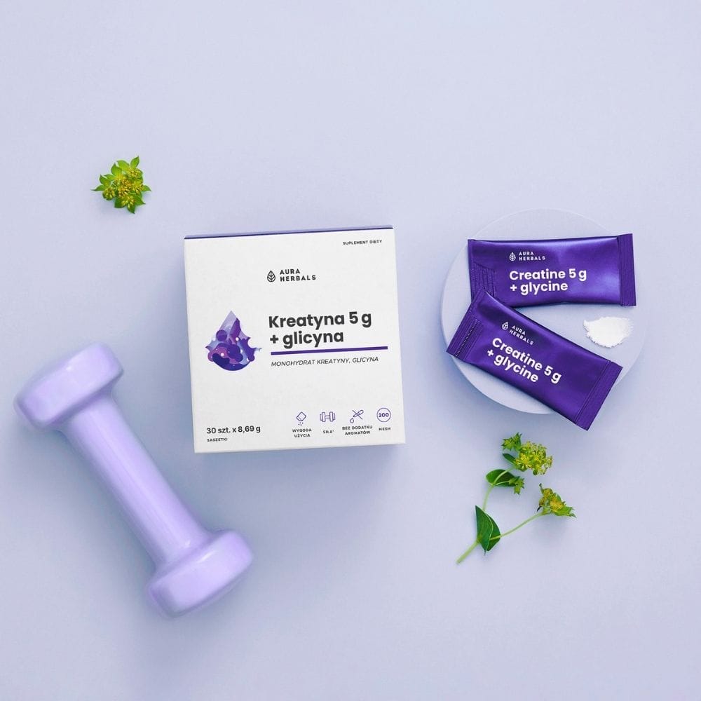 Aura Herbals Creatine 5 g + Glycine 3 g - 30 Sachets