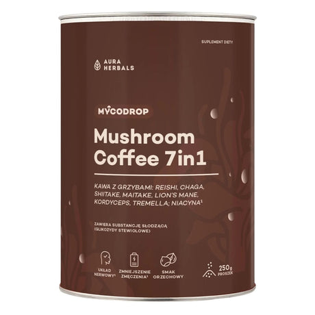 Aura Herbals Mycodrop 7-in-1 Mushroom Coffee – 250 g