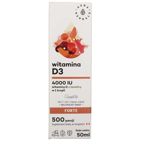 Aura Herbals Vitamin D3 4000 IU, Drops - 50 ml