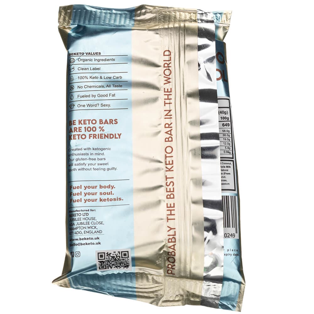 BeKeto Keto Bar, Triopical Coconut and White Chocolate - 40 g