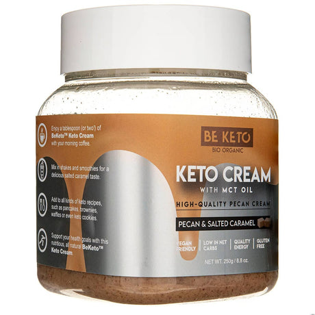 BeKeto Keto Cream with MCT Oil, Pecan & Salted Caramel - 250 g