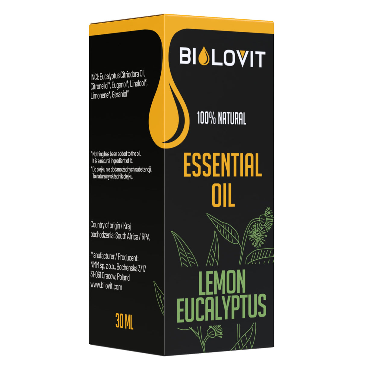 Bilovit Lemon Eucalyptus Essential Oil - 30 ml