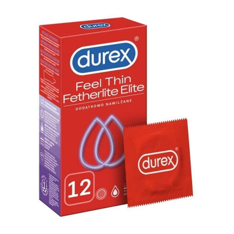 Durex Fetherlite Elite Thin Condoms - 12 pieces