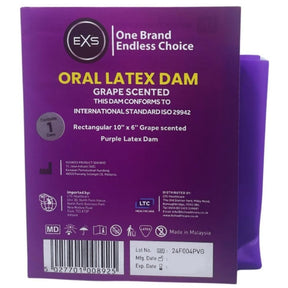 EXS Oral Latex Dam, Grape - 1 Piece