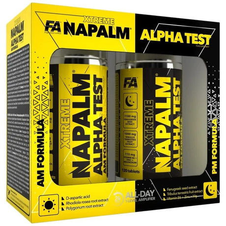 Fitness Authority Napalm Aplha Test AM/PM Formula - 240 Tablets