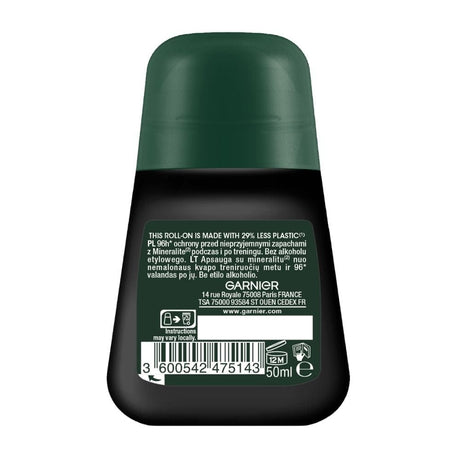 Garnier Mineral Men Sport Protection 96h Antiperspirant Roll-On - 50 ml