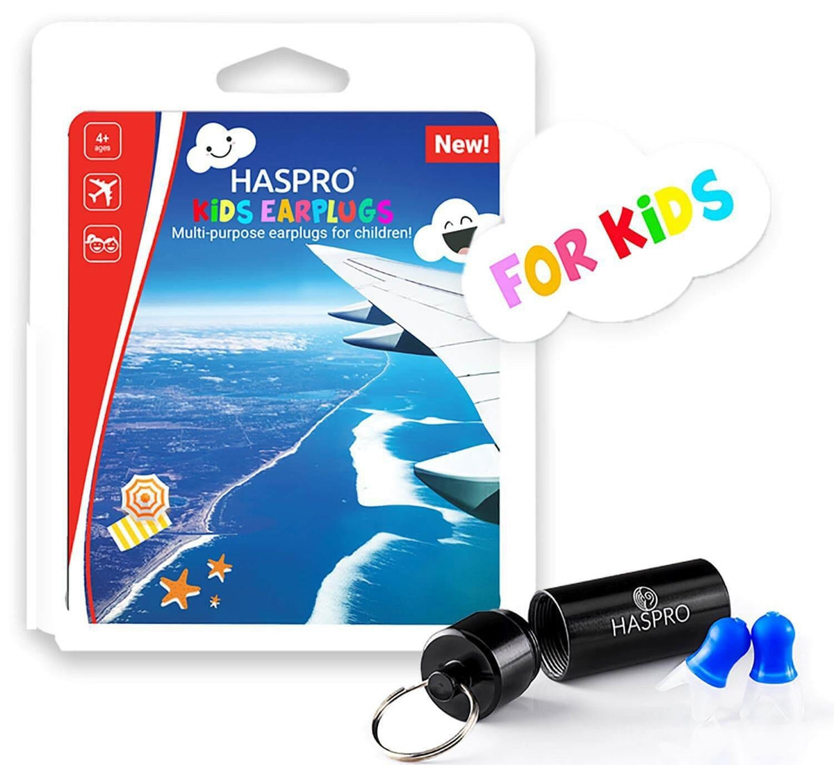 Haspro Kids Earplugs for Children for Flying