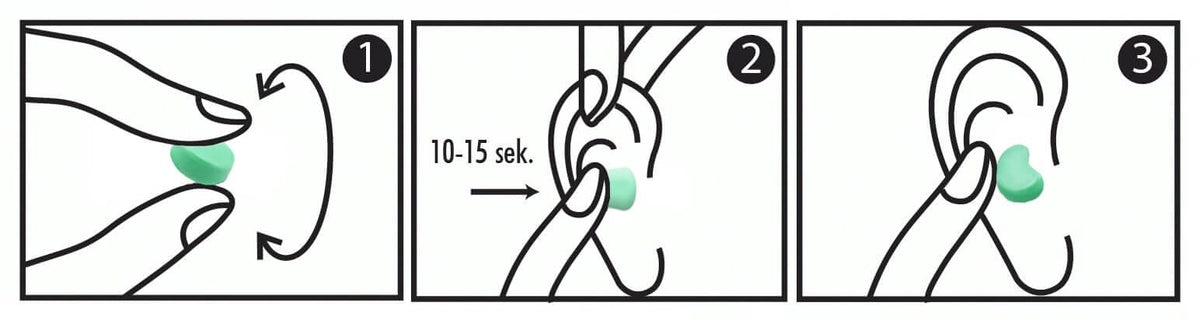Haspro MOLD 6P Moulded Earplugs Mint - 6 Pairs