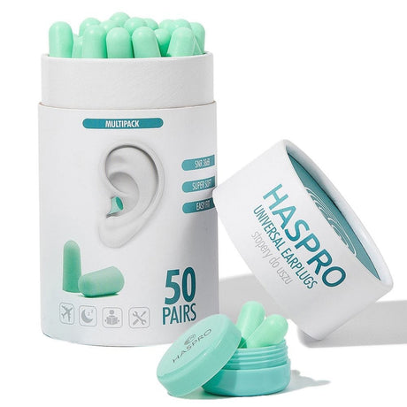 Haspro Tube50 Earplugs Mint - 50 Pairs