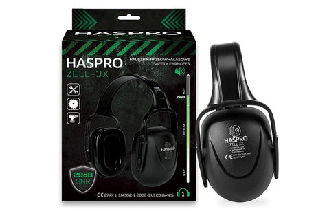 Haspro ZELL-3X Protective Earmuffs - Black