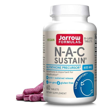 Jarrow Formulas NAC Sustain® (N-Acetyl-L-Cysteine) - 60 Tablets