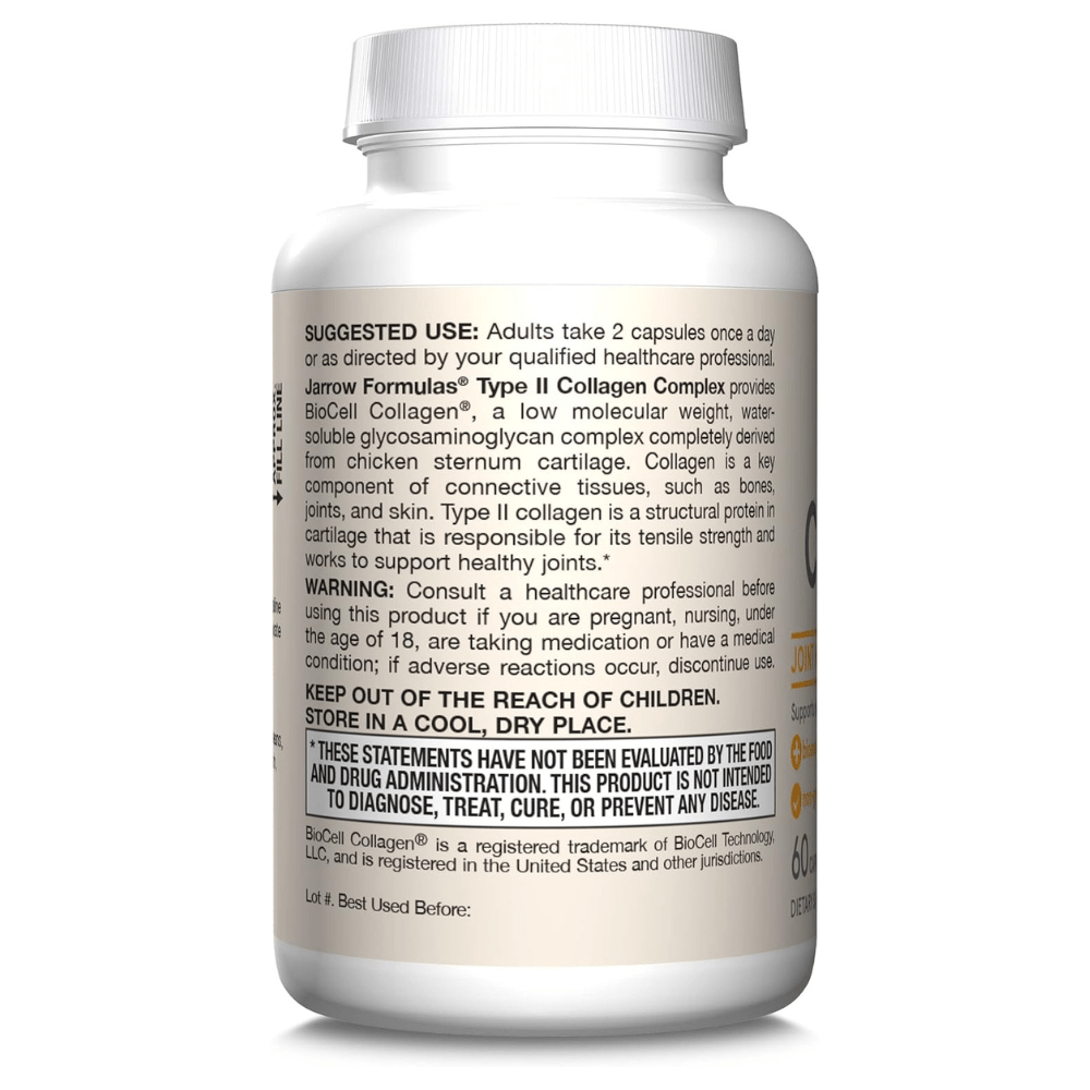 Jarrow Formulas Type II Bioavailable Collagen Complex - 60 Capsules