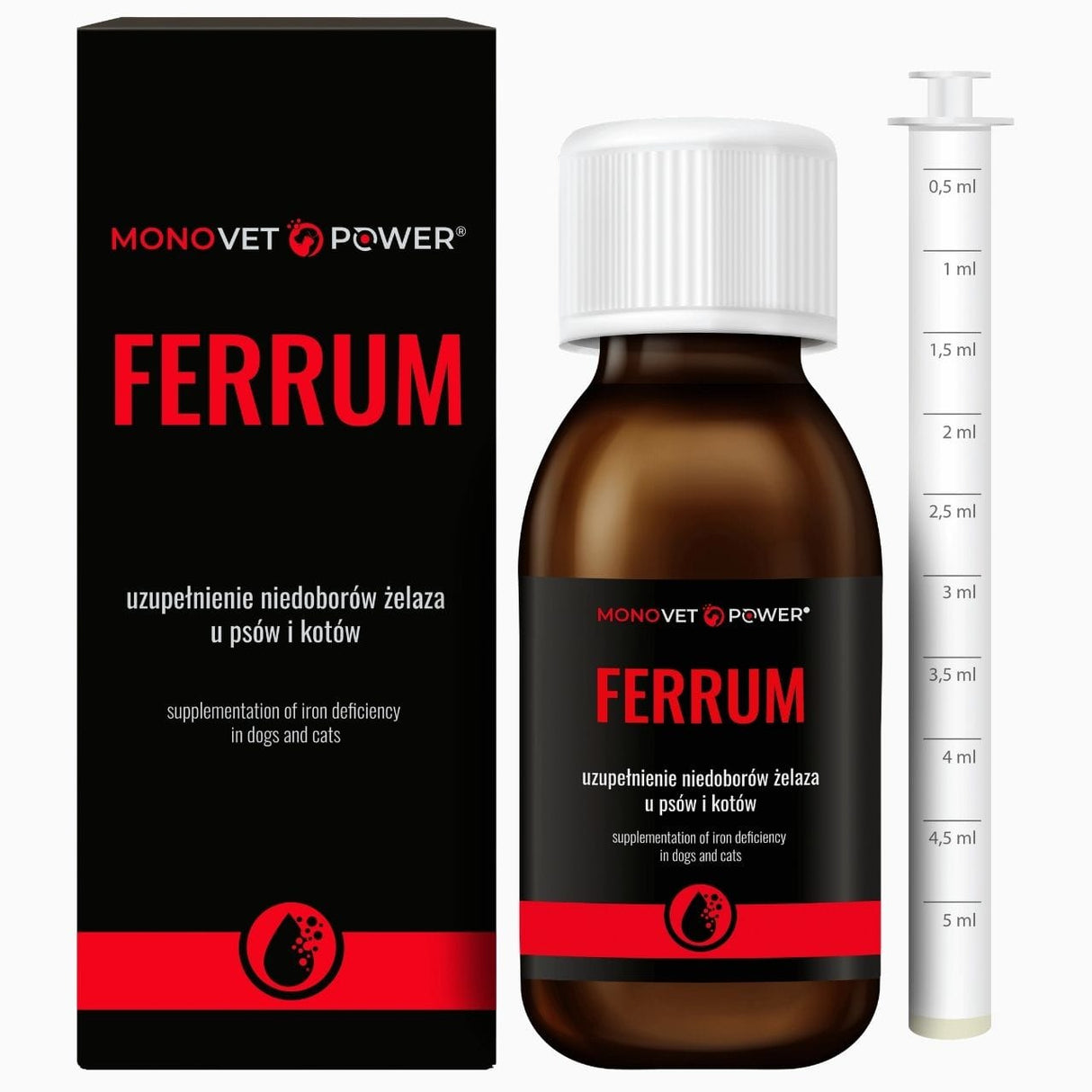 JM Sante Monovet Power Ferrum Haematopoietic Suspension for Dogs and Cats - 90 ml