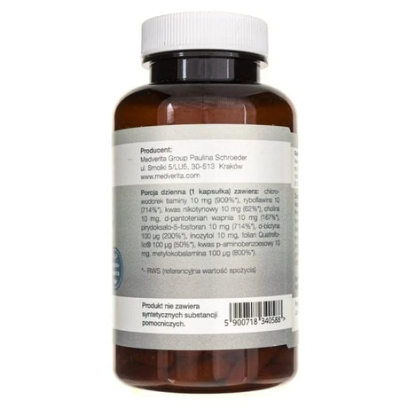 Medverita B-10 Methylated B-Complex - 120 Capsules