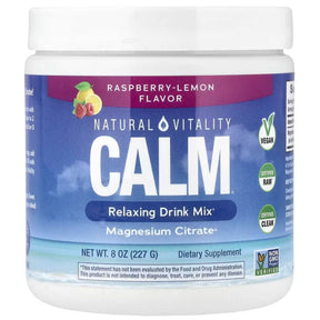 Natural Vitality Calm Magnesium Powder, Raspberry Lemon - 200 g