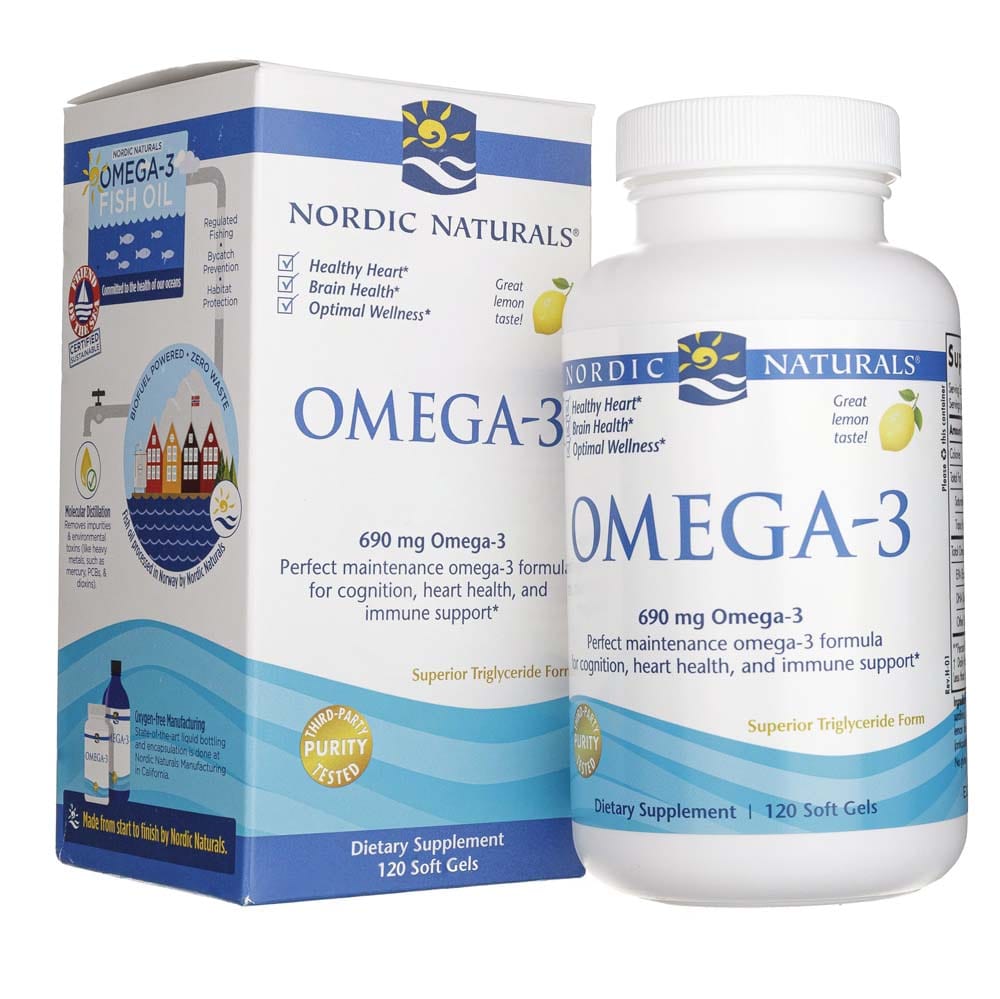 Nordic Naturals Omega-3 690 mg, Lemon - 120 Softgels