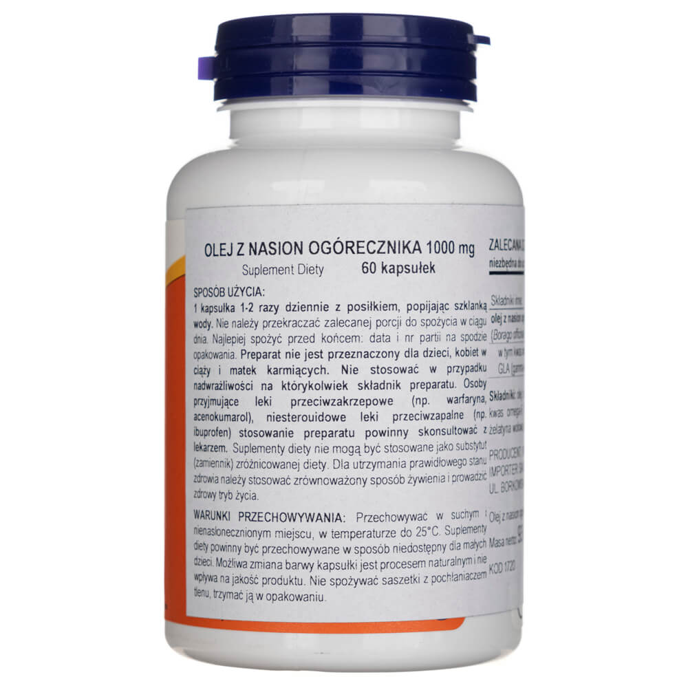 Now Foods Borretschöl 1000 mg - 60 Weichkapseln