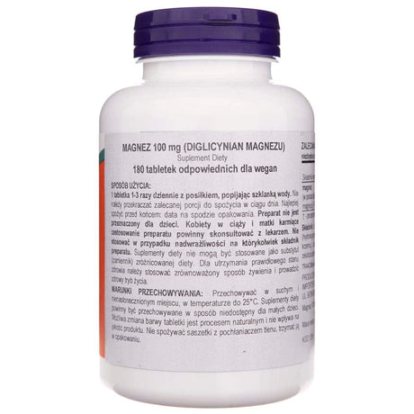 Now Foods Magnesium Glycinate 100 mg - 180 Tablets