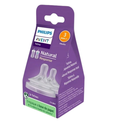 Philips Avent Responsive Natural Soother with Medium Flow - 2 Pieces