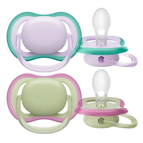 Philips Avent Ultra Air Pacifier, 0-6 Months, Girl - 2 Pieces