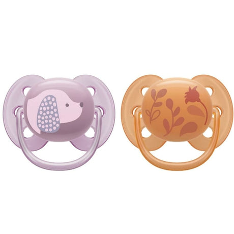 Philips Avent Ultra Soft Pacifier, 6-18 Months, Girl - 2 Pieces