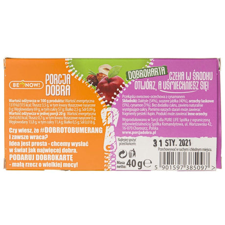 Porcja Dobra Disc 2-pack, Fruit Nut with Cinnamon - 40 g