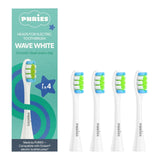 Puries Wave White Electric Toothbrush Heads for Oclean - 4 Pieces