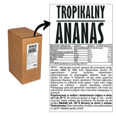 Sadvit Tropical Pineapple 100% - 5000 ml