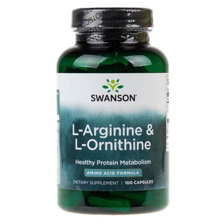 Swanson L-Arginine & L-Ornithine - 100 Capsules