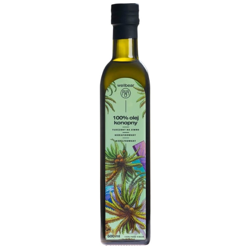 Wellbear Hemp Oil Cold Pressed - 500 ml