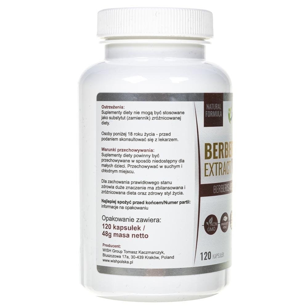 Wish Berberis 5:1 400 mg - 120 Capsules